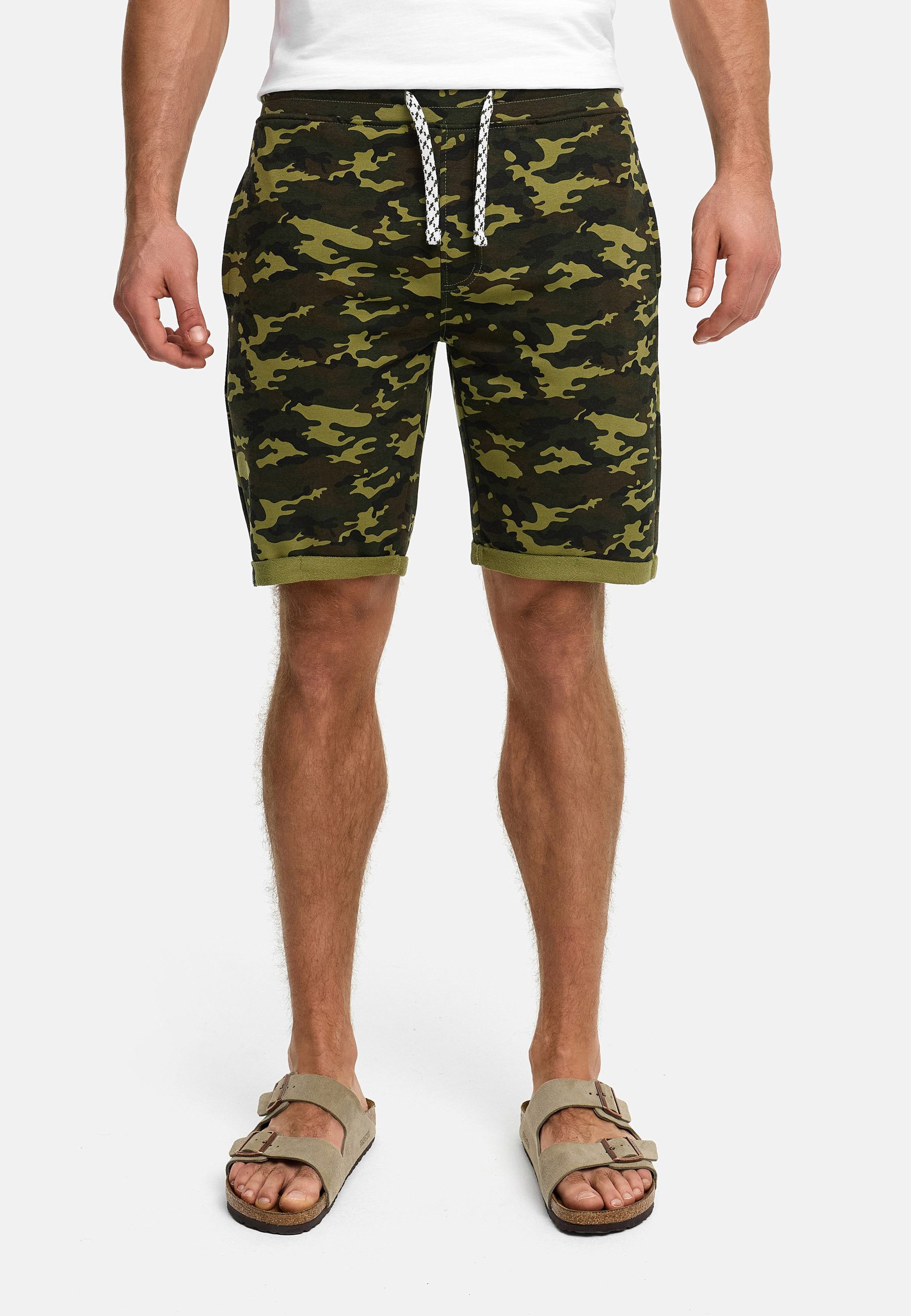 INDICODE Sweatshorts Herren Aldrich Sweat Shorts Herrenshorts elastischer Bund mit Kordelzug