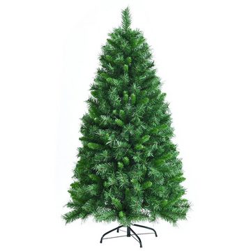 COSTWAY Künstlicher Weihnachtsbaum, 150cm, mit Metallständer, Grün