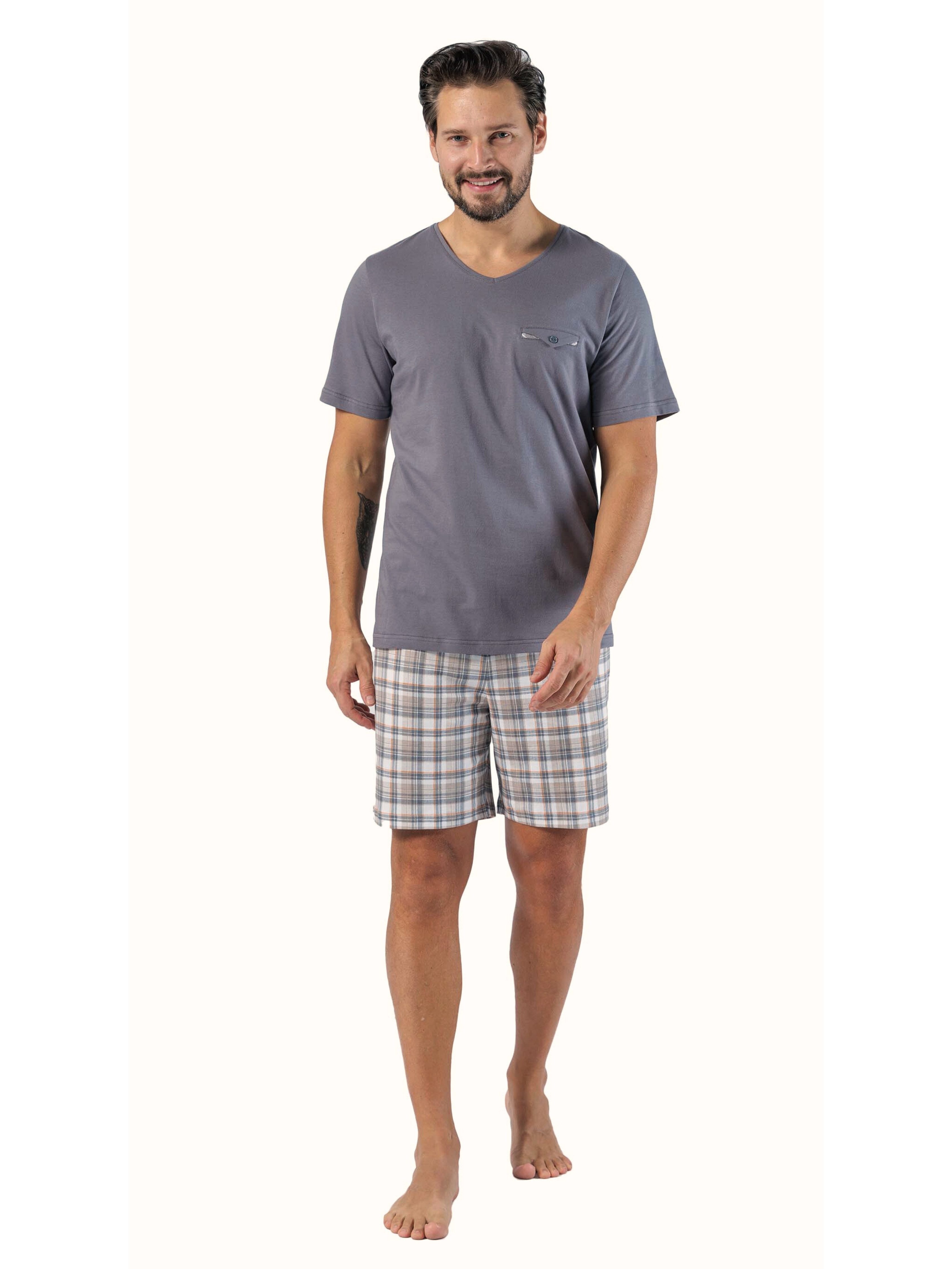 Pyjama kurzer Schlafanzug aus 100% Baumwolle