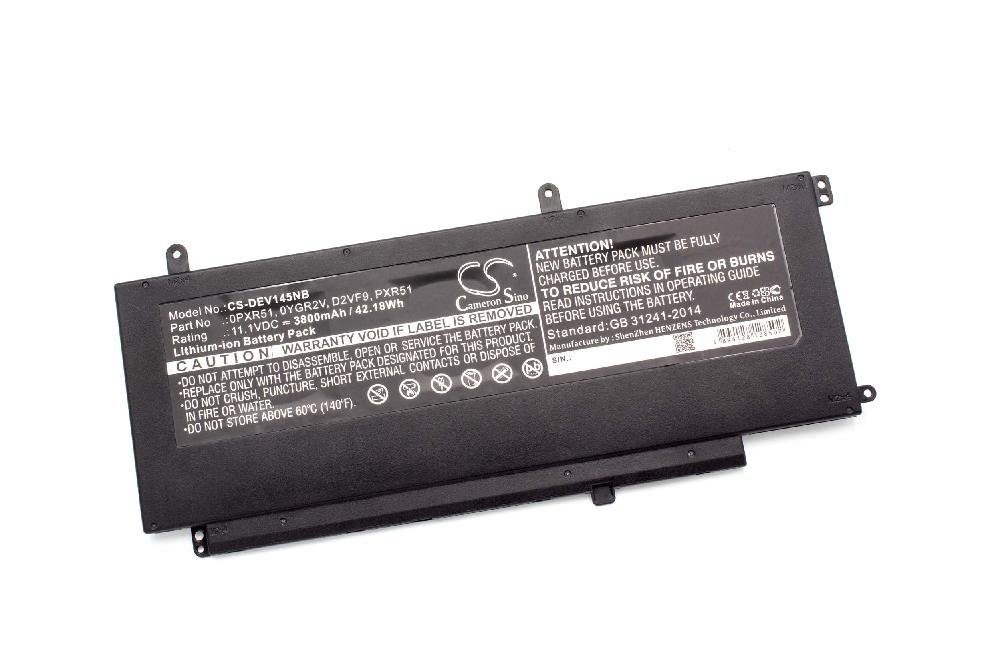 vhbw Ersatz für Dell 0PXR51, PXR51, D2VF9, 0YGR2V für Laptop-Akku Li-Ion 3800 mAh (11,1 V)