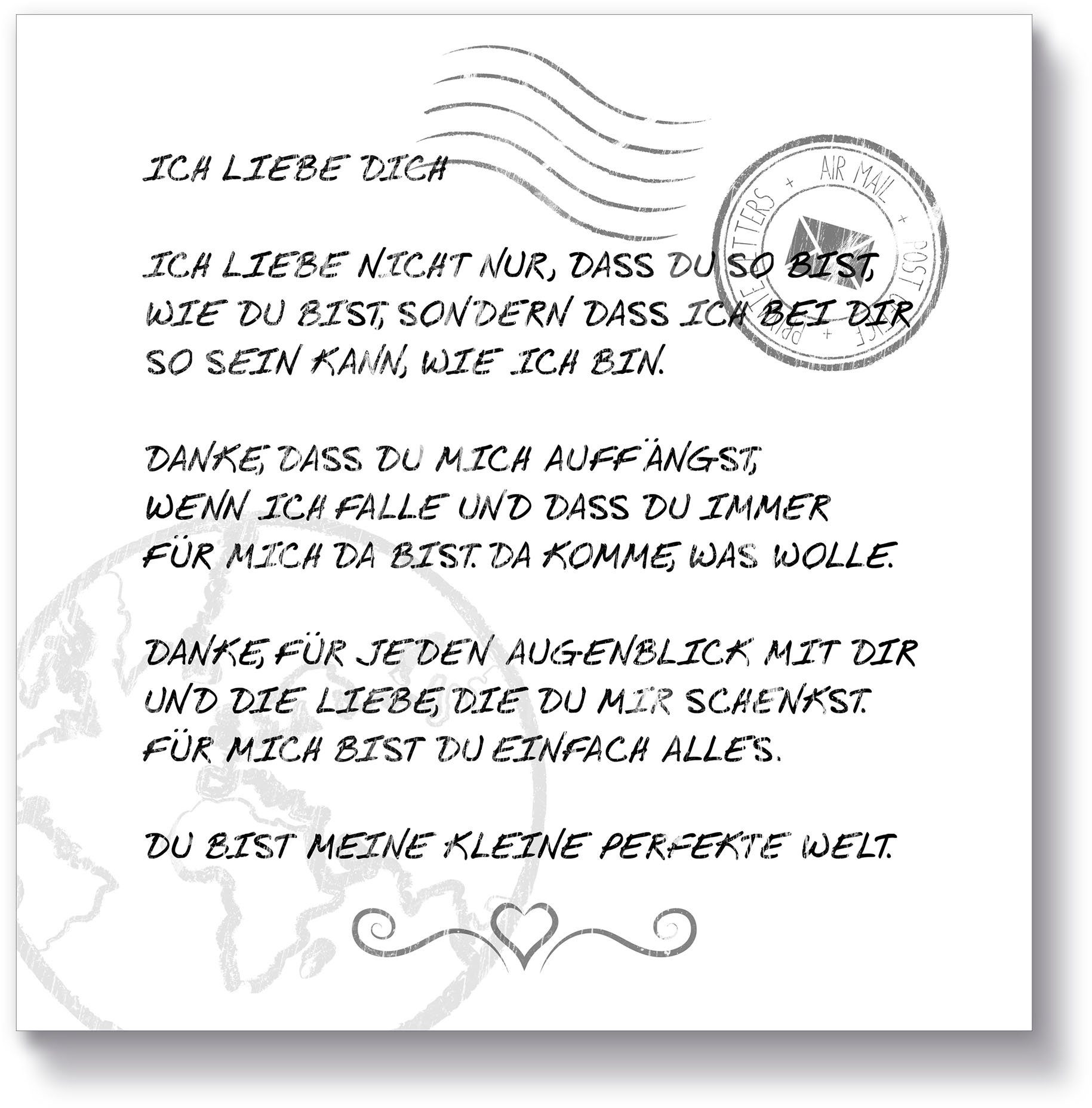 Artland Holzbild Ich liebe Dich, Sprüche & Texte (1 St)