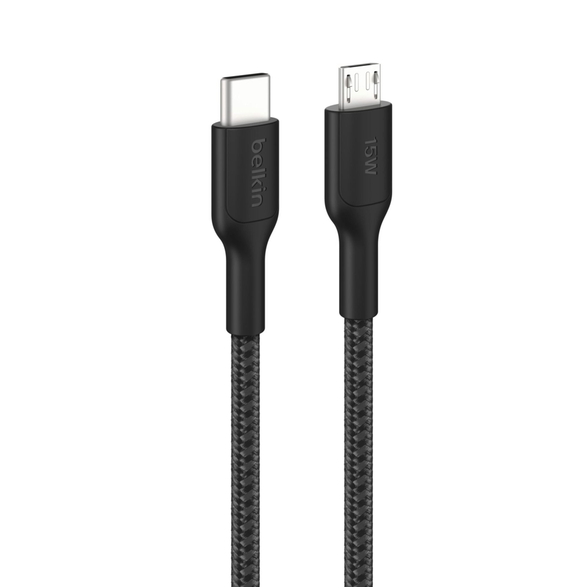 Belkin BoostCharge Pro USB-C / Micro-USB geflochten 15 W USB-Kabel, USB-C, Micro-USB, (100 cm)