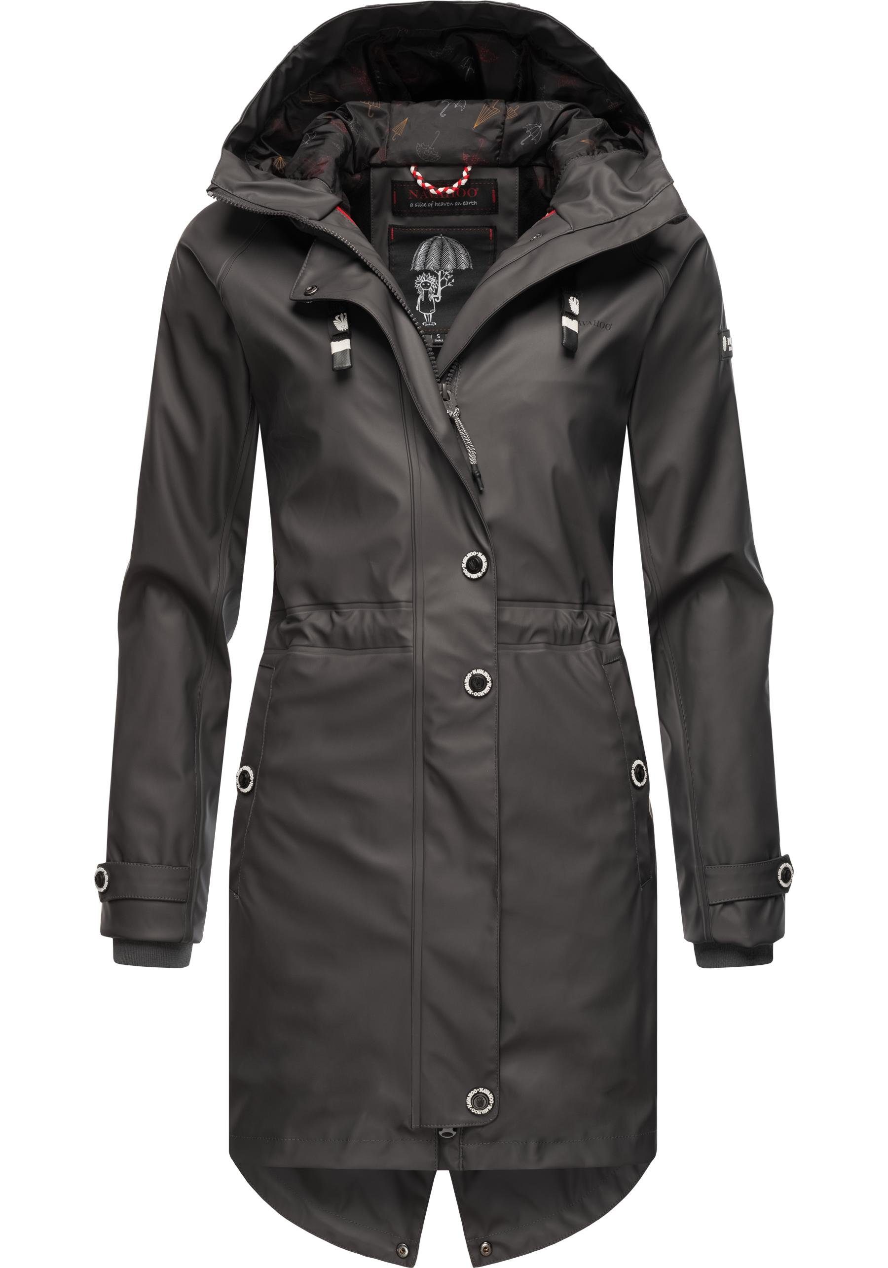 Navahoo Regenjacke Rainy Flower modischer Damen Regenmantel mit Kapuze