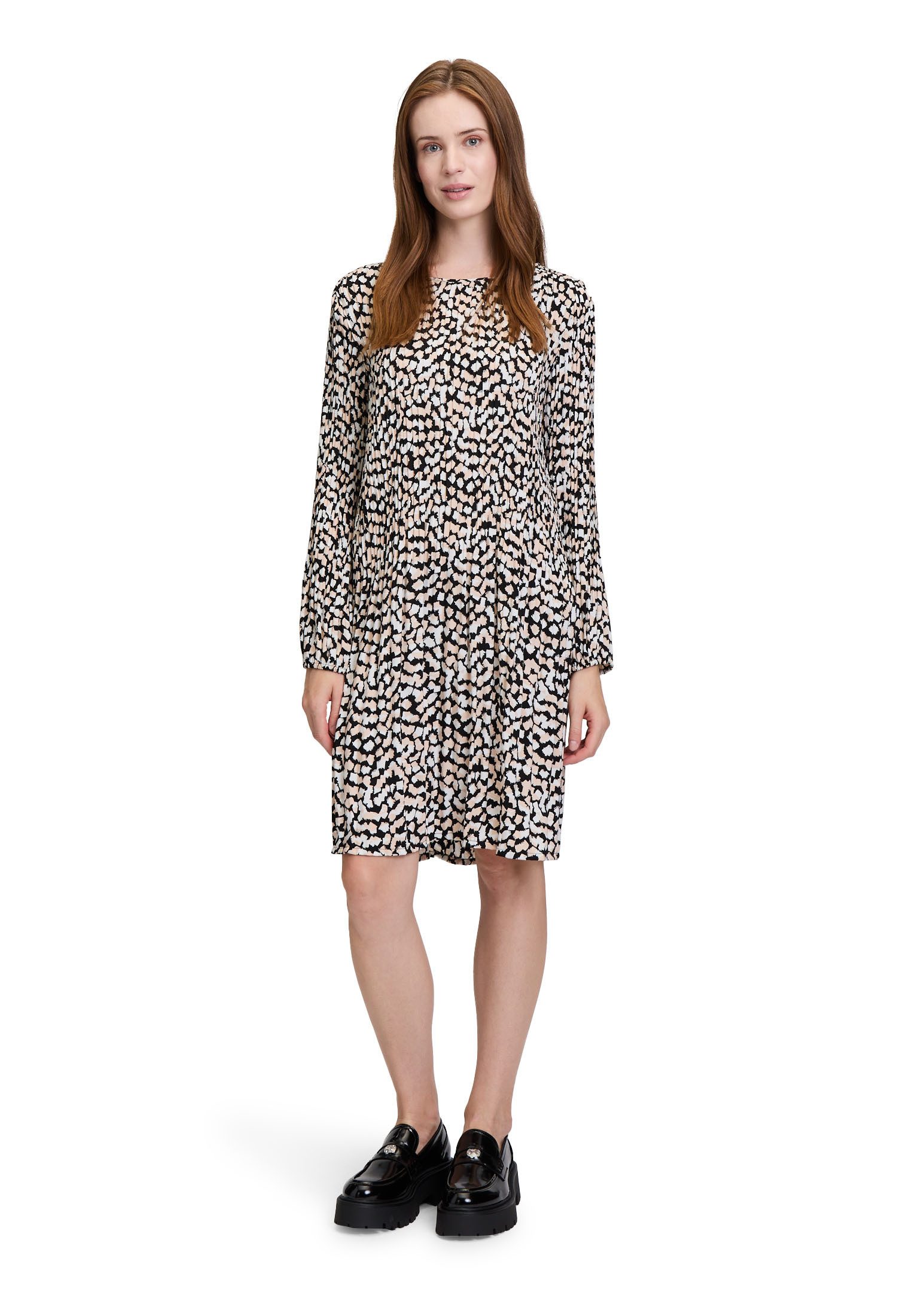 Cartoon Plisseekleid Damen mit Muster Design