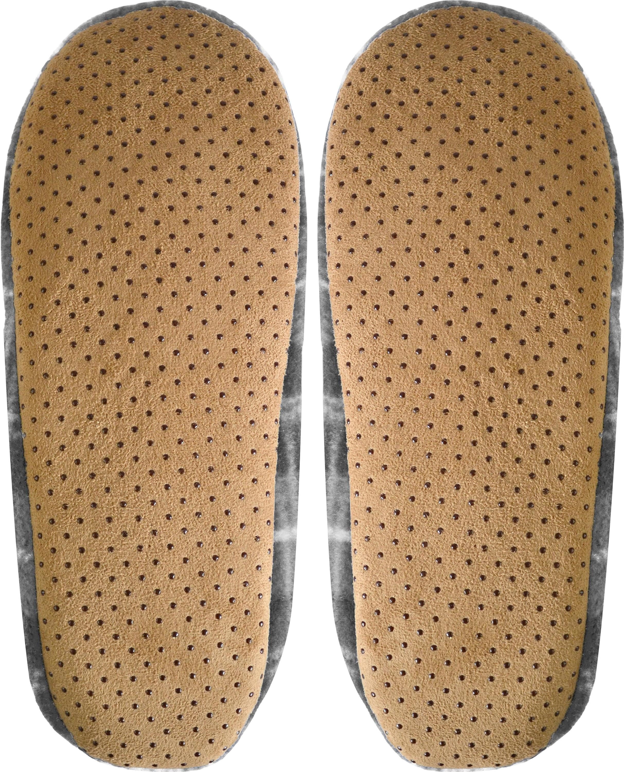 normani 1 Paar Herren-Slipper Karo Hausschuh (1 Paar) weiches Lammfellimitat
