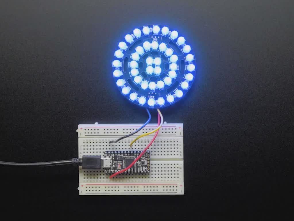 LED-Streifen Adafruit NeoPixel Triple-Ring Board mit 44 LEDs, Durchsteckmontage