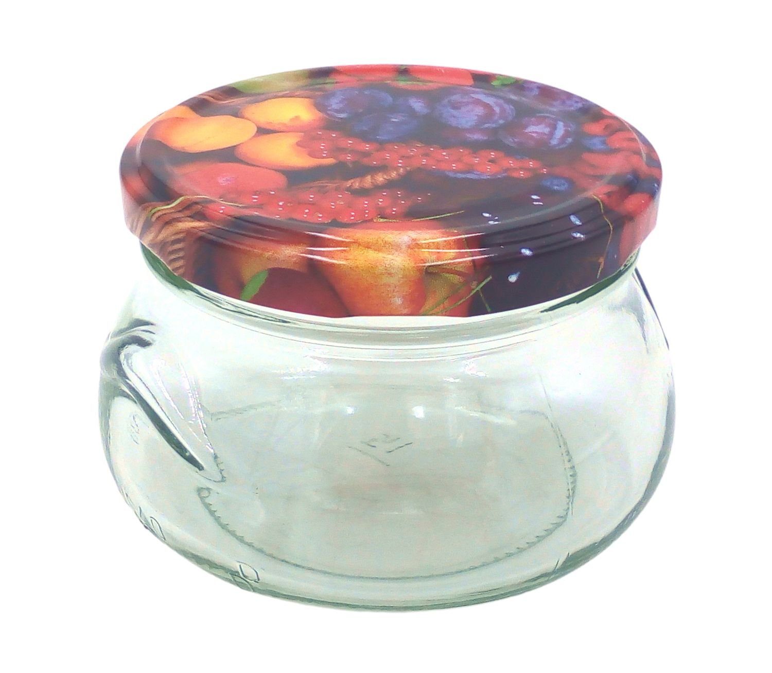BURI Vorratsdose Einmachglas 300ml Vorratsglas Einweckglas Marmeladenglas Schraubdeckel, Glas