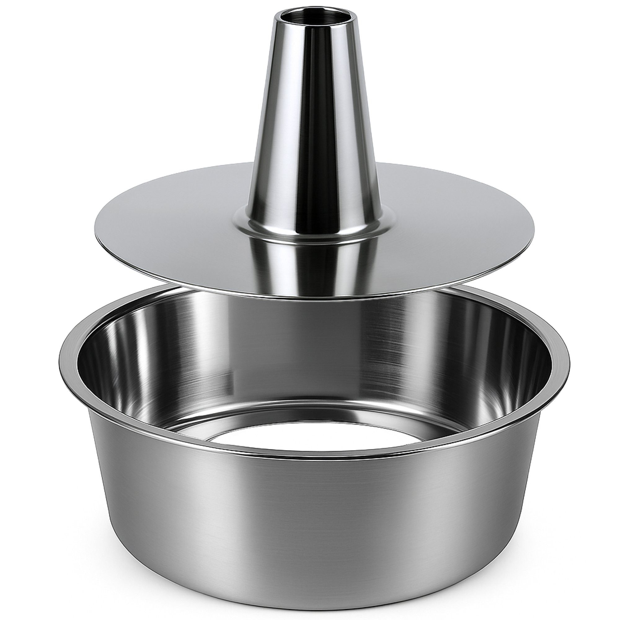 immer Gugelhupfform Edelstahl Kuchenform für Angelcake, Gugelhupf und Chiffon Cake – 26 cm, (2-tlg)
