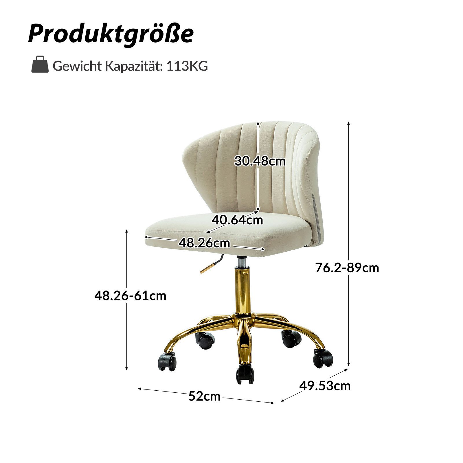 HULALA HOME Stuhl Bürostuhl Computerstuhl Schminktischstuhl moderner Schrei günstig online kaufen