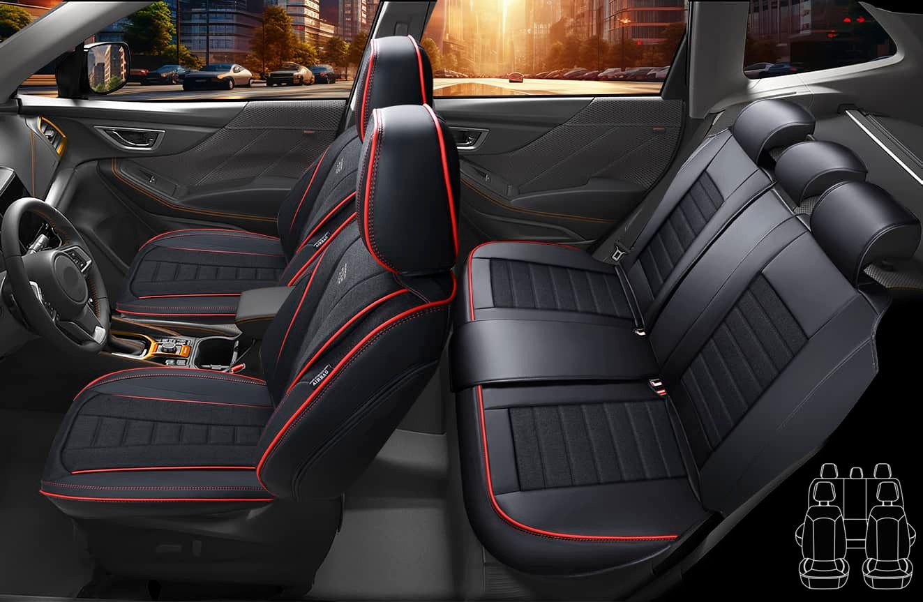 BREMER SITZBEZÜGE Autositzbezug für Subaru XV 2 Bj ab 2018 (FNL1), Set, Komplettset Vorne und Hinten, in Schwarz