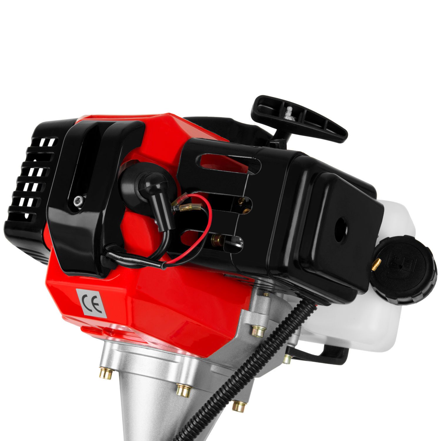 EBERTH Benzin-Kehrmaschine Kehrmaschine Motorbesen Kehrbesen Benzin 3PS, 2-Takt Motor, 52ccm, mit Tragegurt – Bild 4 von 5