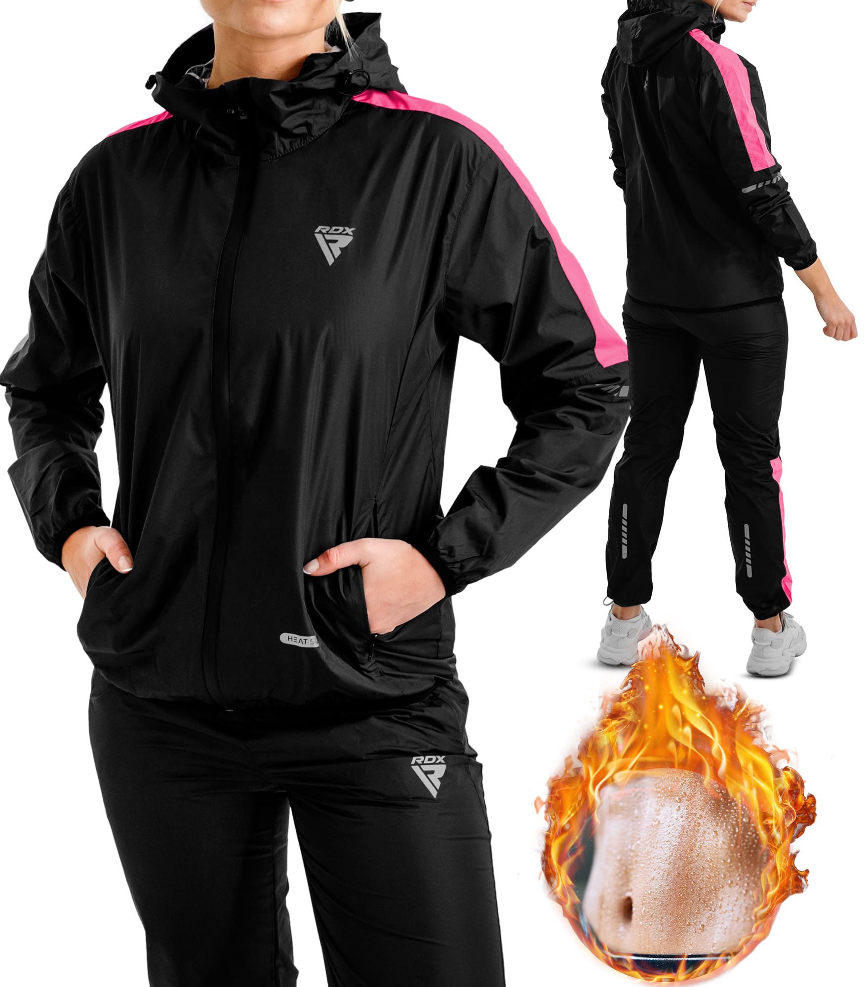 RDX Thermohemd RDX Sweat Suit for Weight Loss, Sauna Suit Reach Hooded Suit
