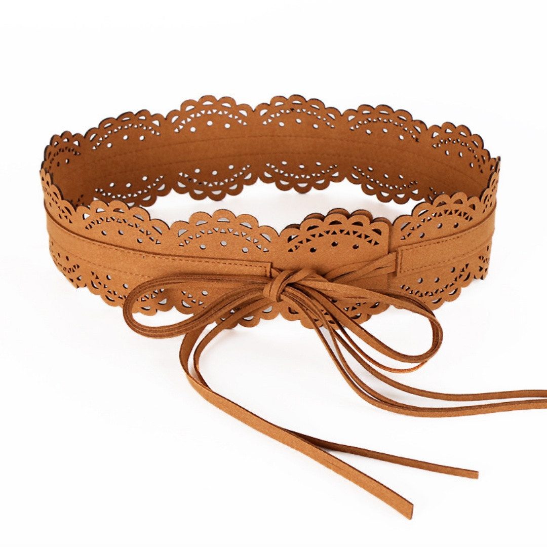 Bwecuy Hüftgürtel Damen Boho gürtel, Taillengürtel, Bindgürtel, Breiter Taillengürtel