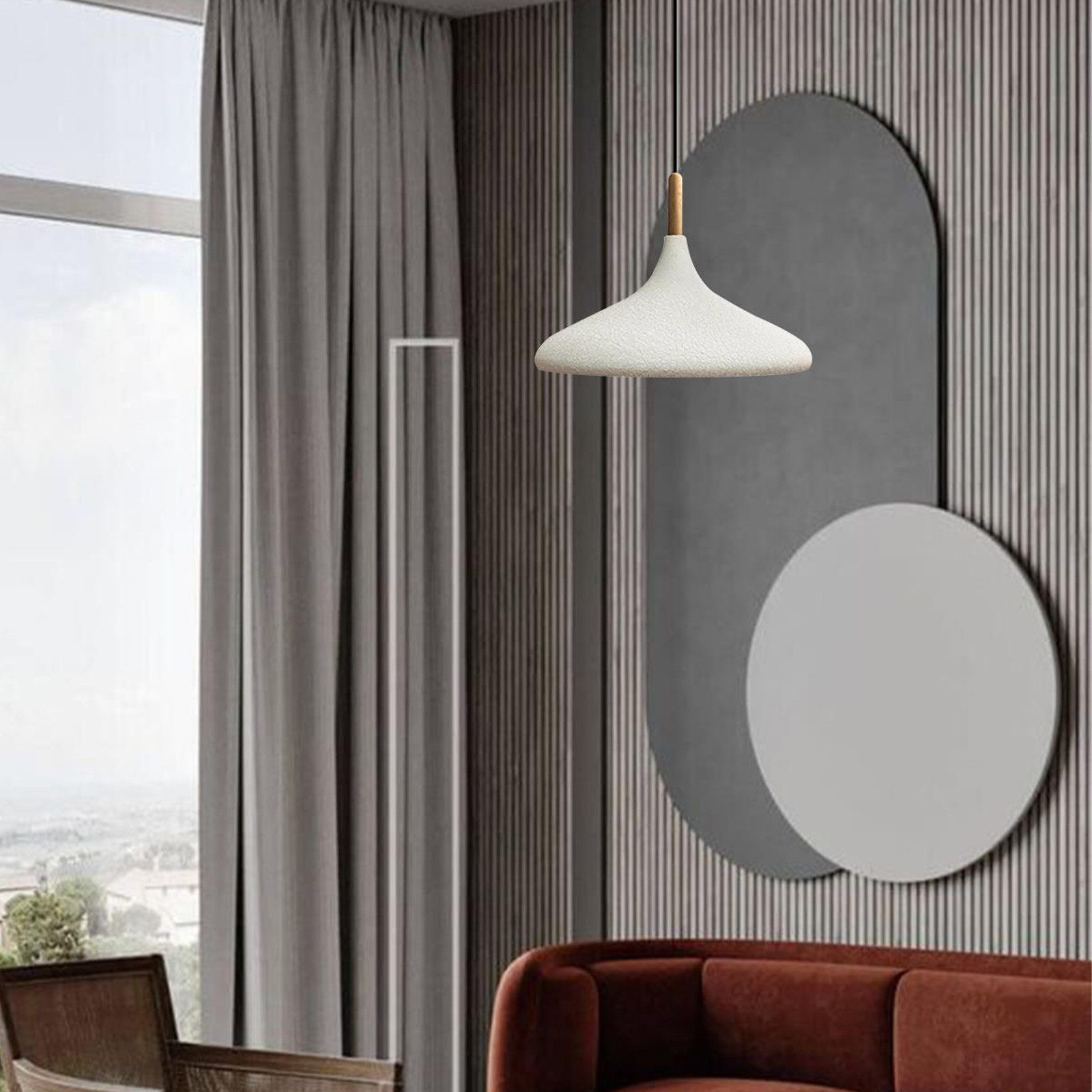 Bamyum Pendelleuchte Bamyum Pendelleuchte I Champion I Ø35 cm Holz-Metall E27 Moderne Lampe, ohne Leuchtmittel – Bild 5 von 5