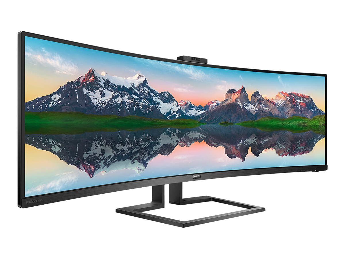 Philips 499P9H Curved-LED-Monitor (124 cm/49 ", 5120 x 1440 px, DQHD, 5 ms Reaktionszeit, 60 Hz, LCD, Höhe, Neigung, Drehung)