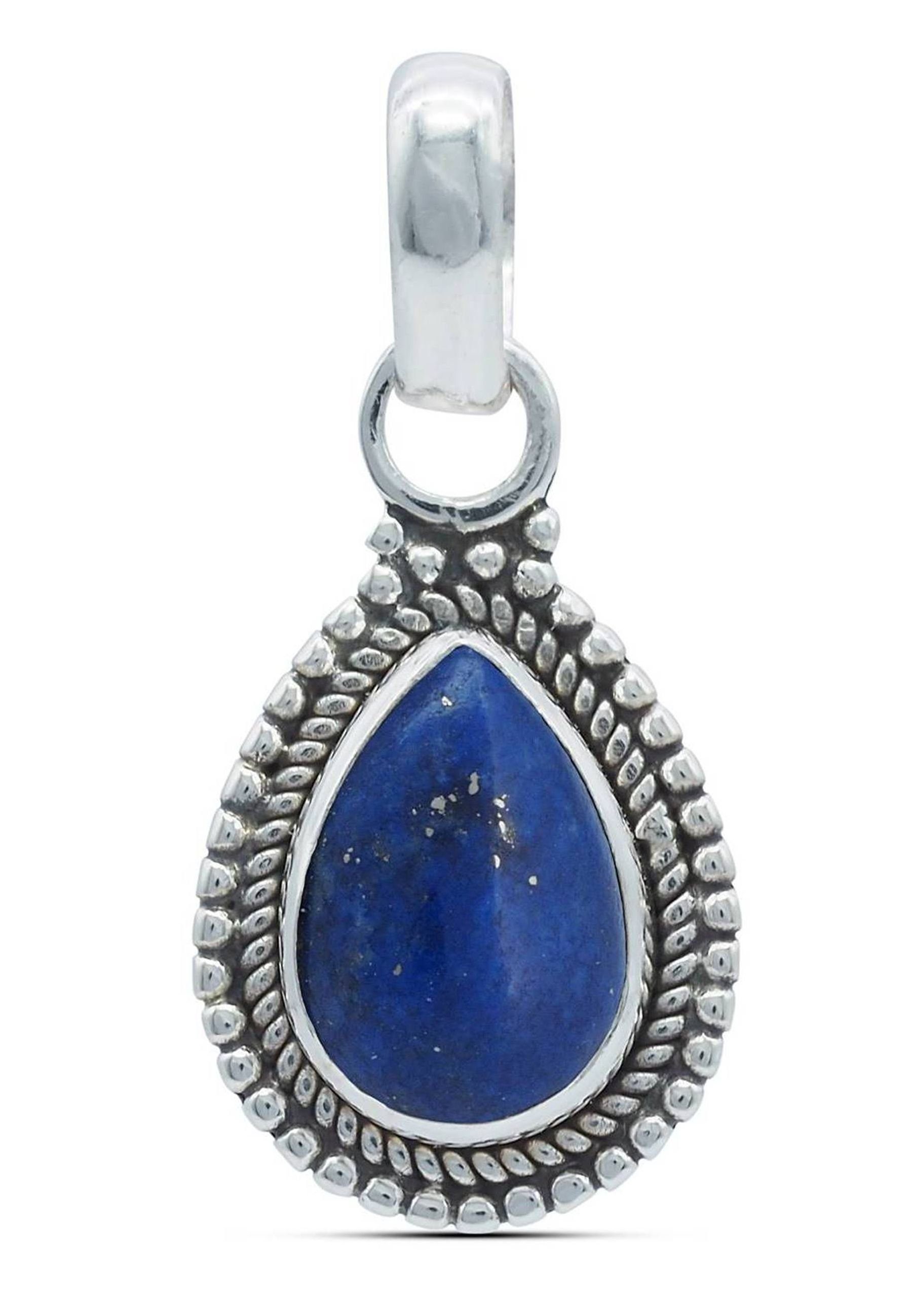Silber Lapis Kettenanhänger Lazuli mit 925er mantraroma