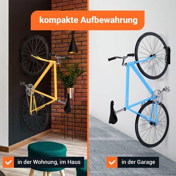 Optio Cylce Fahrradhalter Fahrrad Wandhalterung, Wandhalterung Fahrrad für Wohnung, Garage (2-tlg)