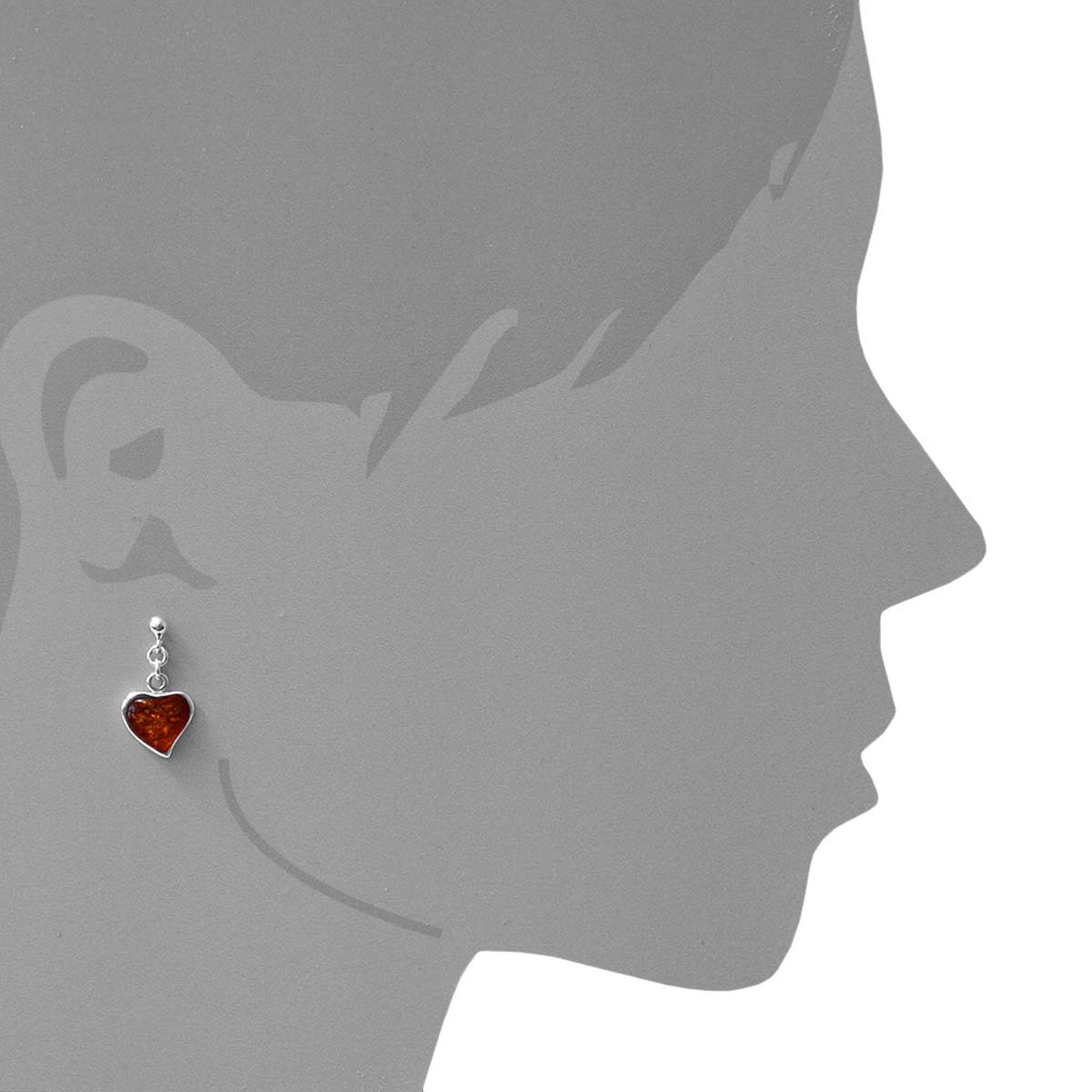 OSTSEE-SCHMUCK Paar Ohrhänger Ostsee-Schmuck Ohrhänger Herz 12 mm Ohrhänger günstig online kaufen