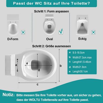 Woltu WC-Sitz, mit Absenkautomatik, Kunststoff, Fast Fix, Softclose