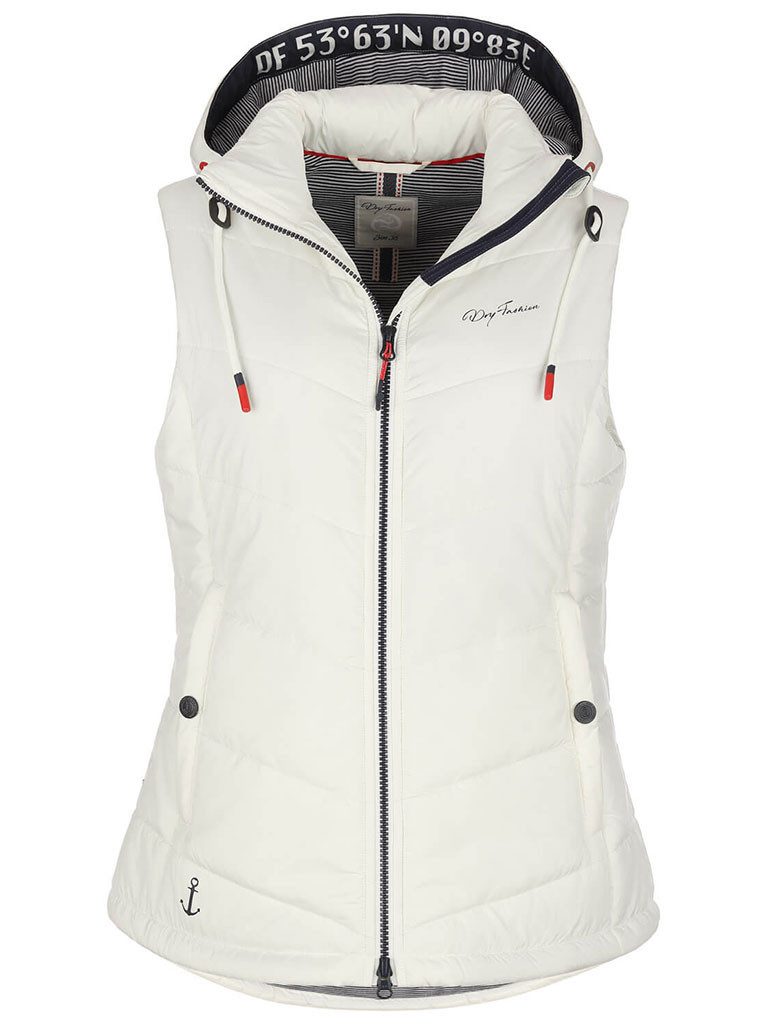 Dry Fashion Steppweste Damen Weste Rügen mit abnehmbarer Kapuze und taillie günstig online kaufen