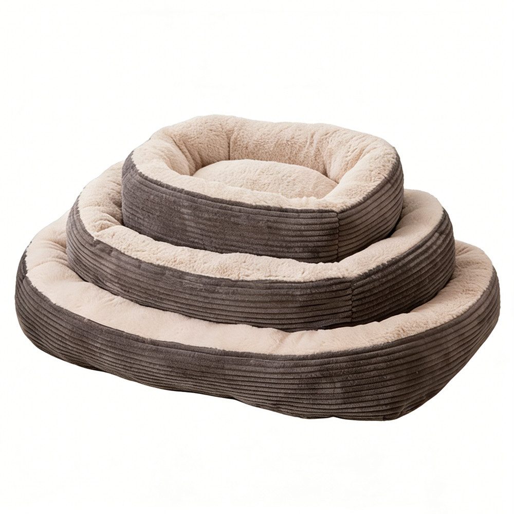 Ledander Tierbett Cord Plüsch-Hundebett,waschbarem,flauschig weich,Warm, Hundebett, Katzenbett,Hundesofa, Kuscheliges Hundekissen