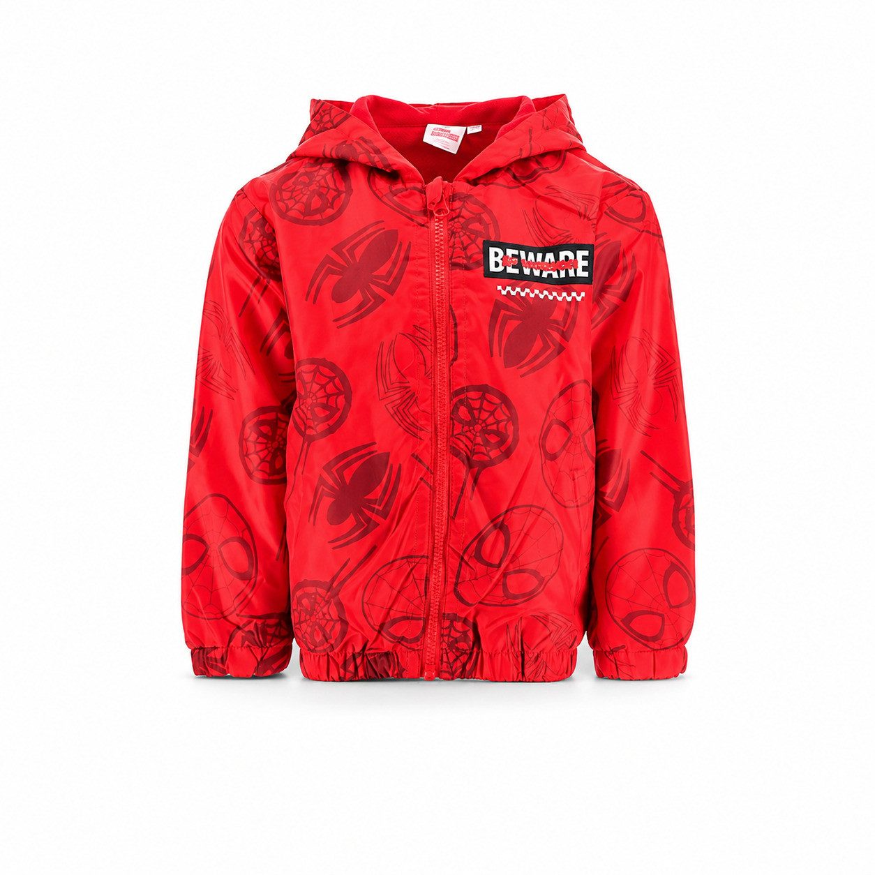 MARVEL Regenjacke Marvel Spiderman Kinder Herbstjacke Jungen Jacke mit Kapuze Fleece Gr. 98 bis 128