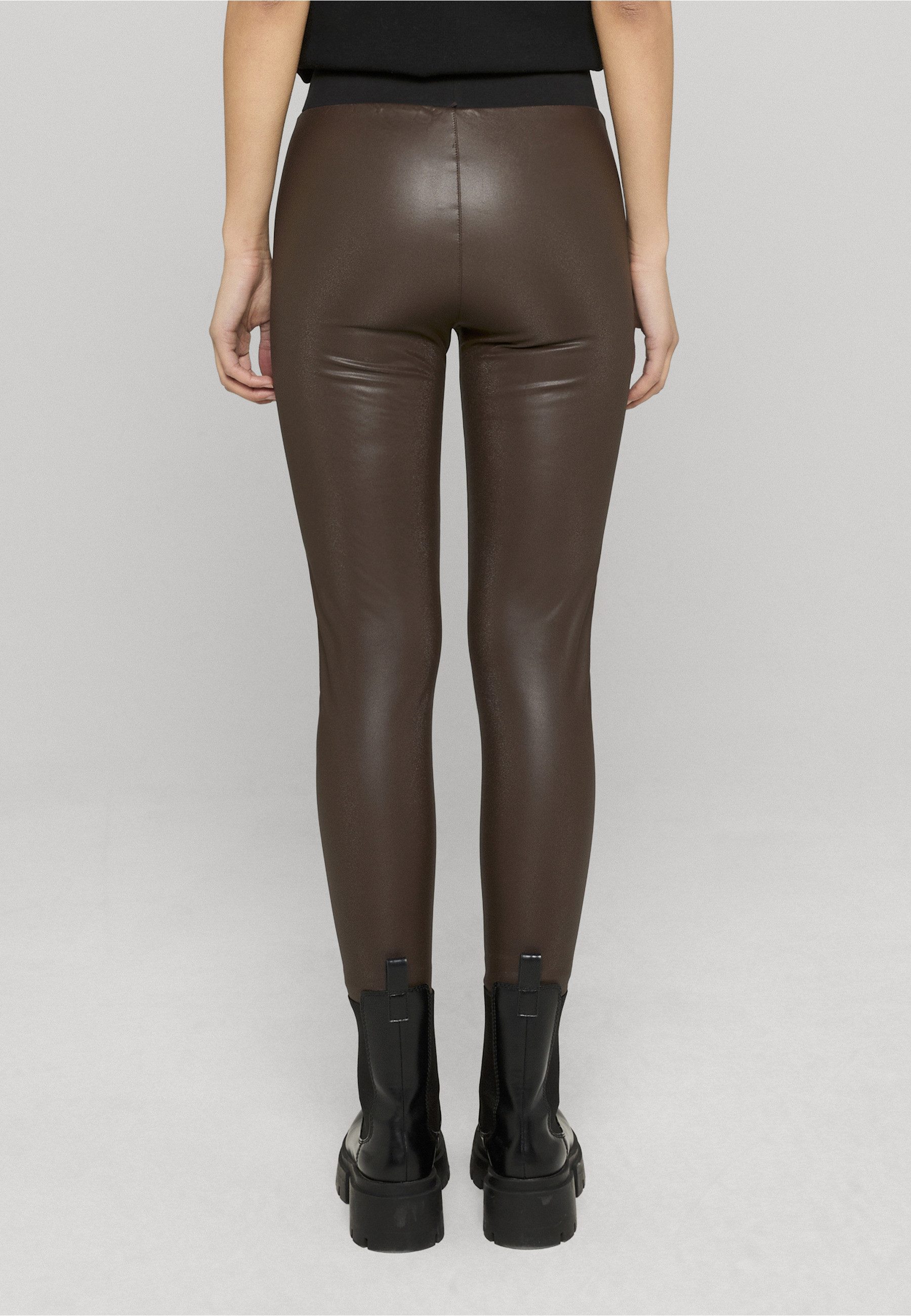 URBAN CLASSICS Leggings Urban Classics Damen Ladies Faux Leather High Waist günstig online kaufen