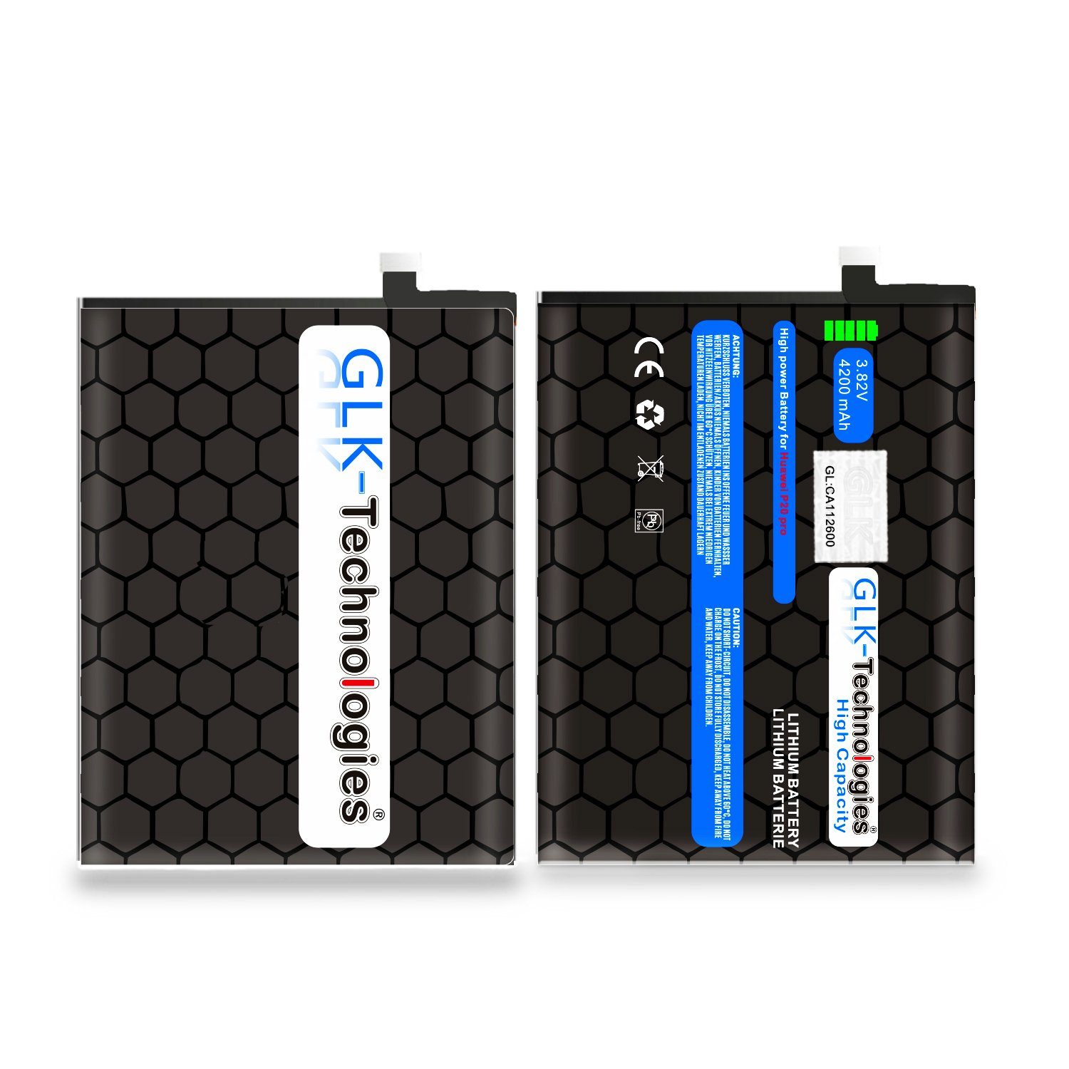 GLK-Technologies GLK Akku Battery für 4200mAh Handy-Akku V) Ohne HB436486ECW (3.8 SET Mate 20 Huawei