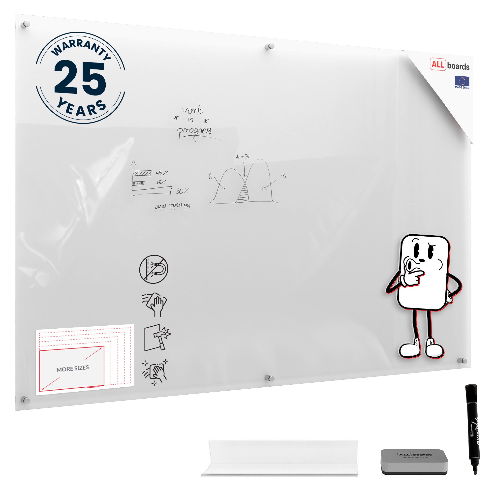 ALLboards Tafel ALLboards Glasboard – Transparent