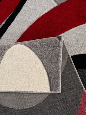 Teppich Neele, andas, rechteckig, Höhe: 14 mm, Wellen-Design, mit handgearbeitetem Konturenschnitt, Wende-Teppich