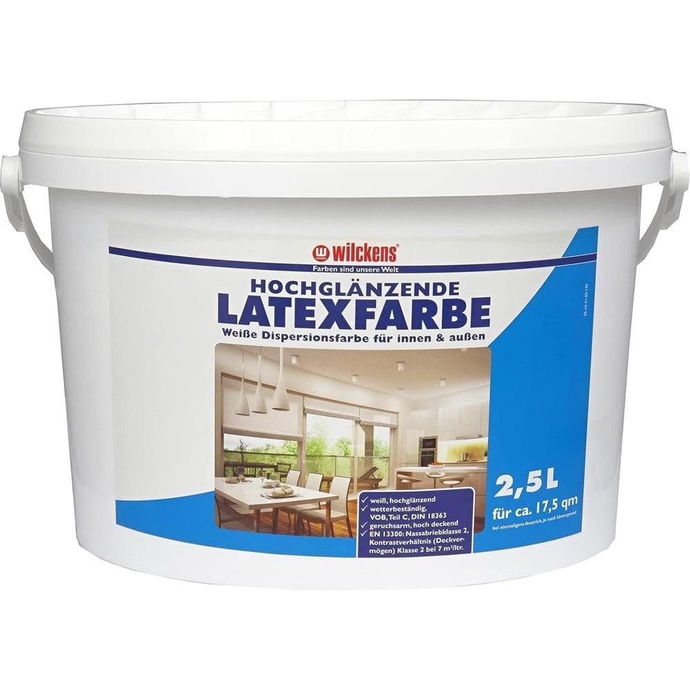 Wilckens Farben Latexfarbe Latexfarbe hochglänzend 2,5 Liter