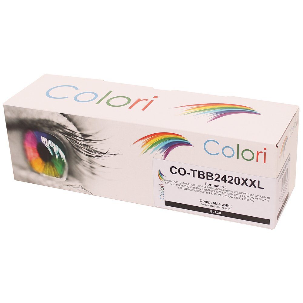 Colori Tonerkartusche, (Kompatibler Toner für Brother TN-2410 TN-2420 DCP-L2110, Brother DCP L2110 L2110D L2510 L2510D L2530 L2530DW L2537DW L2550 L255), 0DN HL L2310 L2310D L2350 L2350DW L2357DW L2370 L2370DN L2375 L2375DW