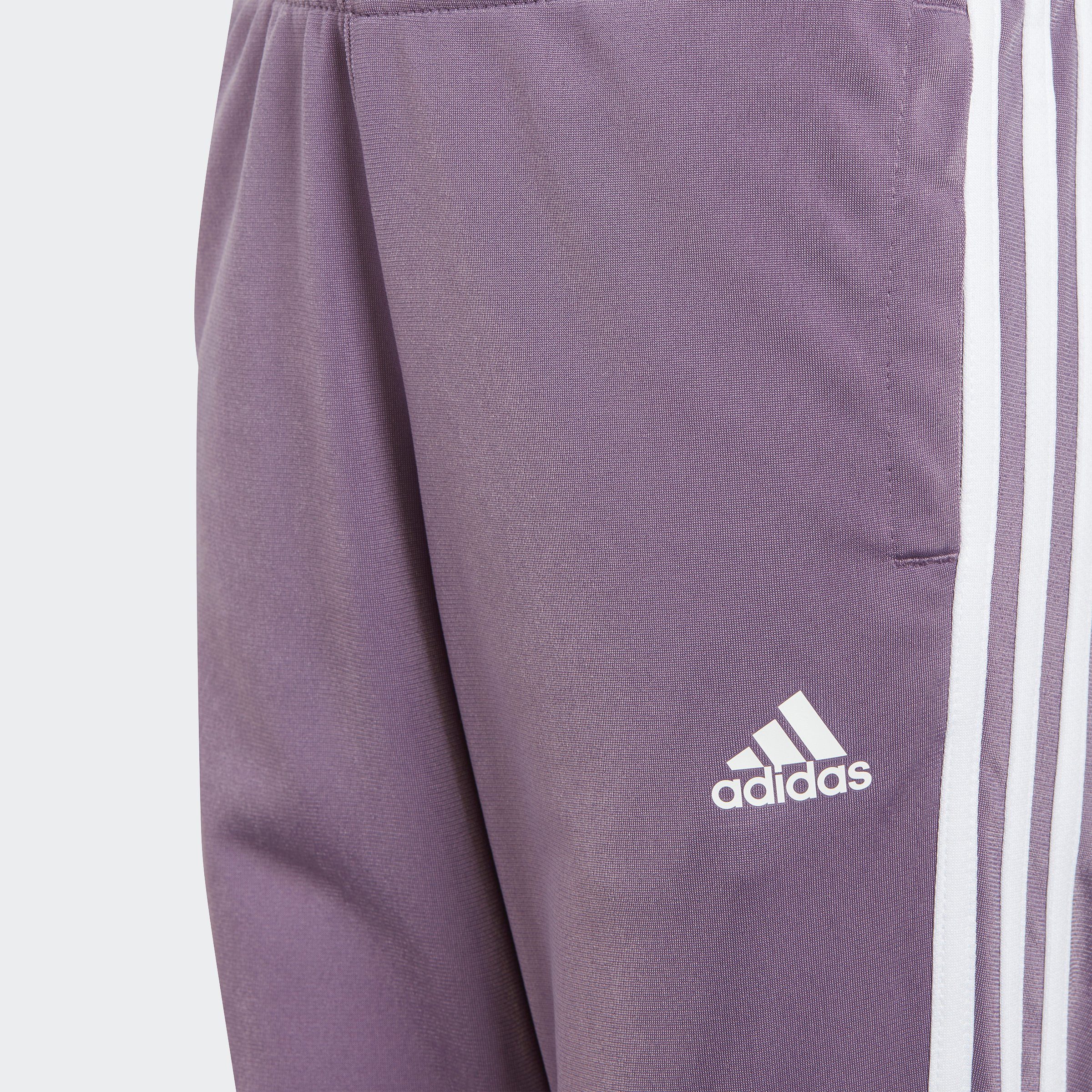 Violet (2-tlg) SHINY Clear / 3-STREIFEN Sportswear Pink Trainingsanzug Shadow adidas ESSENTIALS