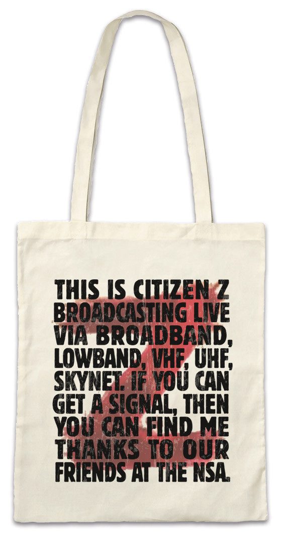 Beuteltasche Citizen Z Speach Stofftasche Z Zombie Sign Logo Symbol Nation Lt.