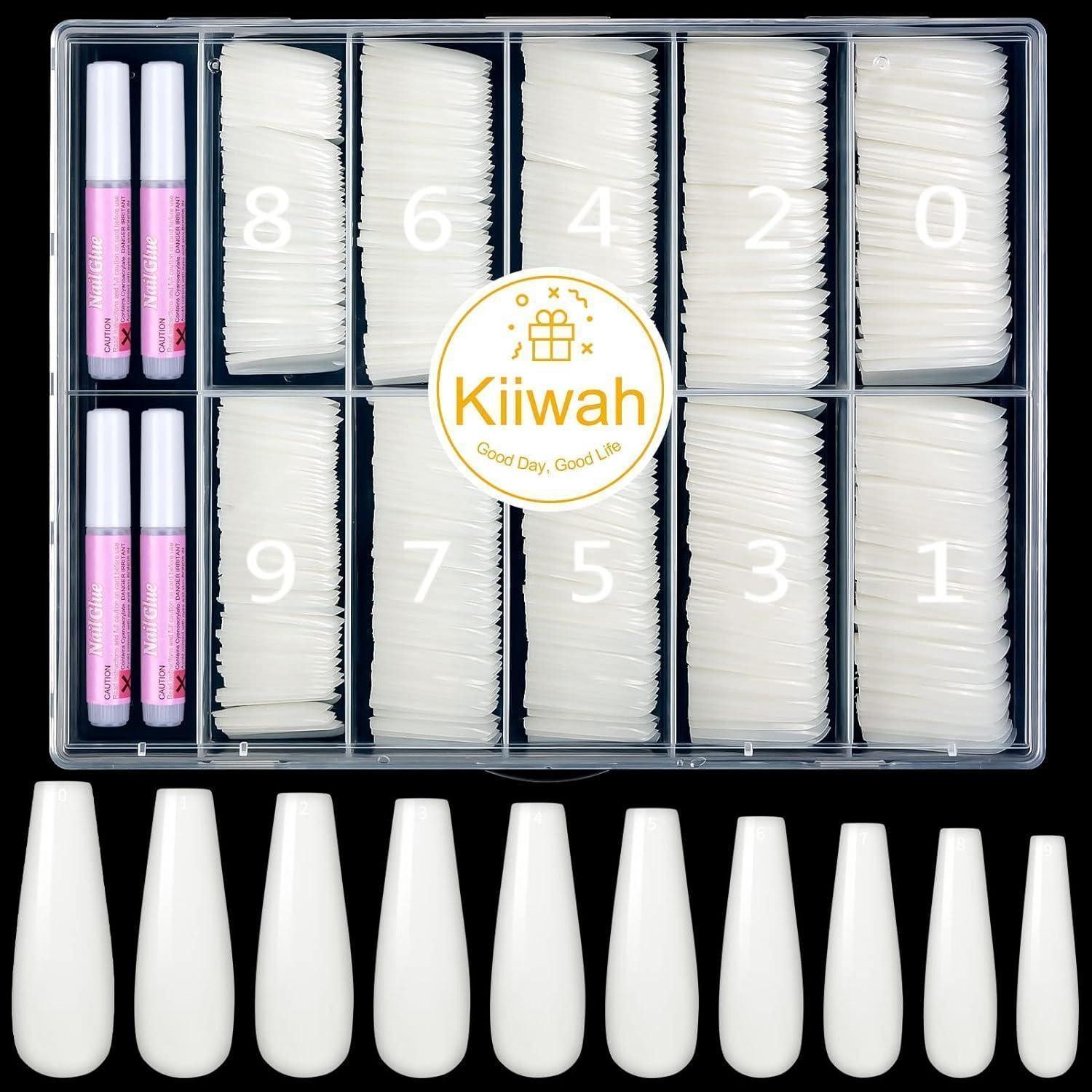 LuxusKollektion Kunstfingernägel Künstliche Nägel 500 Stück Acryl Coffin Nagelspitzen Box Natürliche