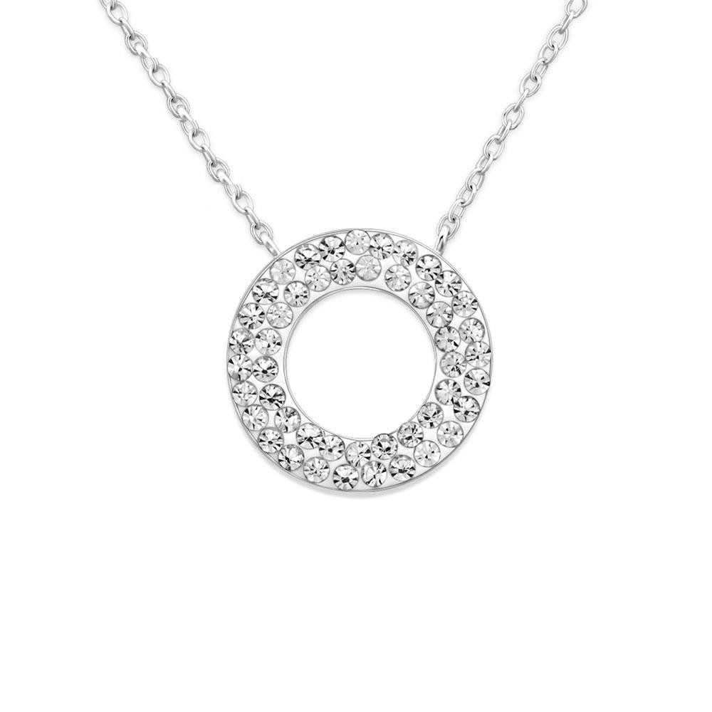 Ketten-Set Kette mit 48 Kristallen aus 925 Silber Damen