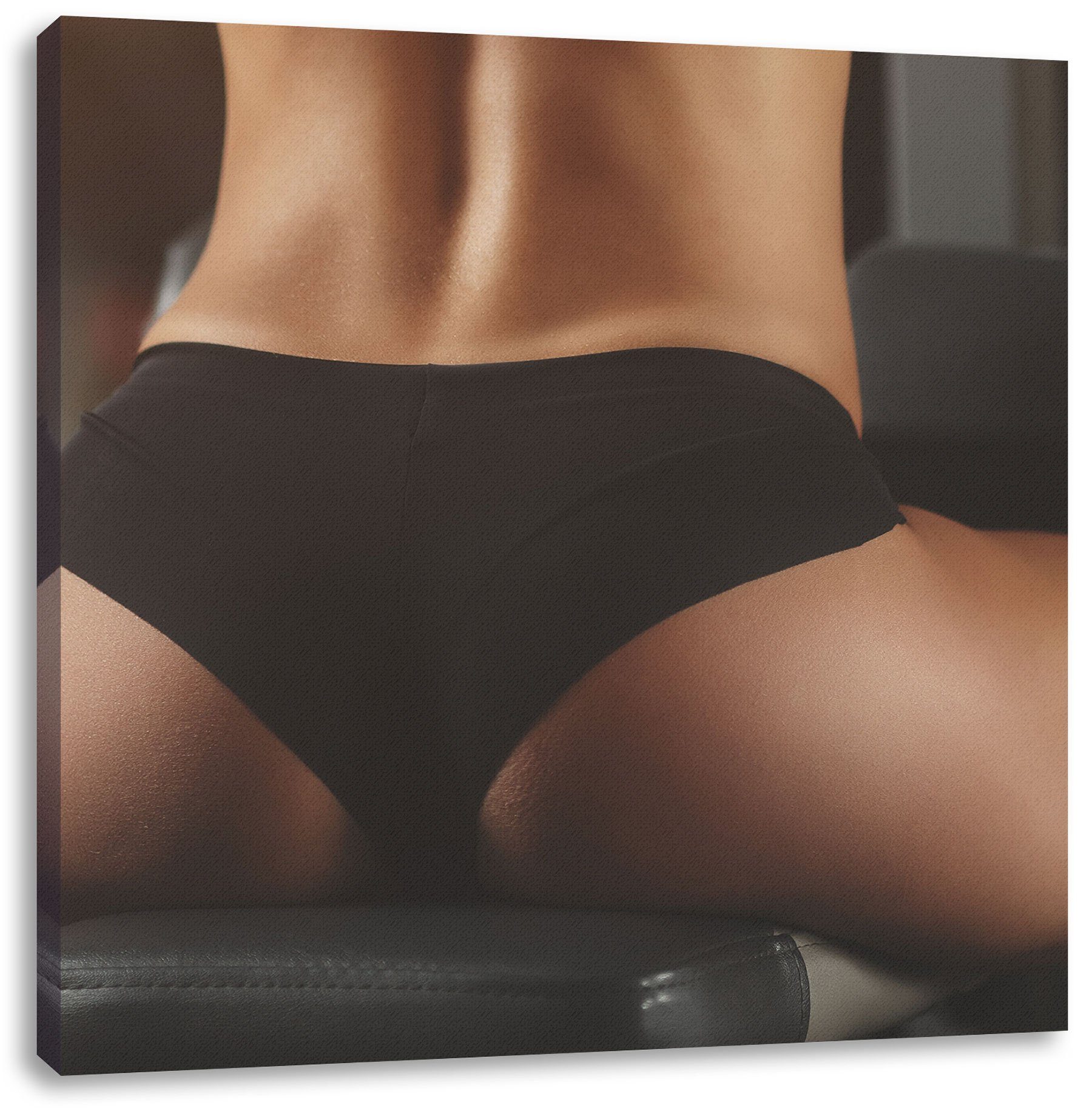 Pixxprint Leinwandbild Frauenkörper von hinten, Frauenkörper von hinten (1 St), Leinwandbild fertig bespannt, inkl. Zackenaufhänger