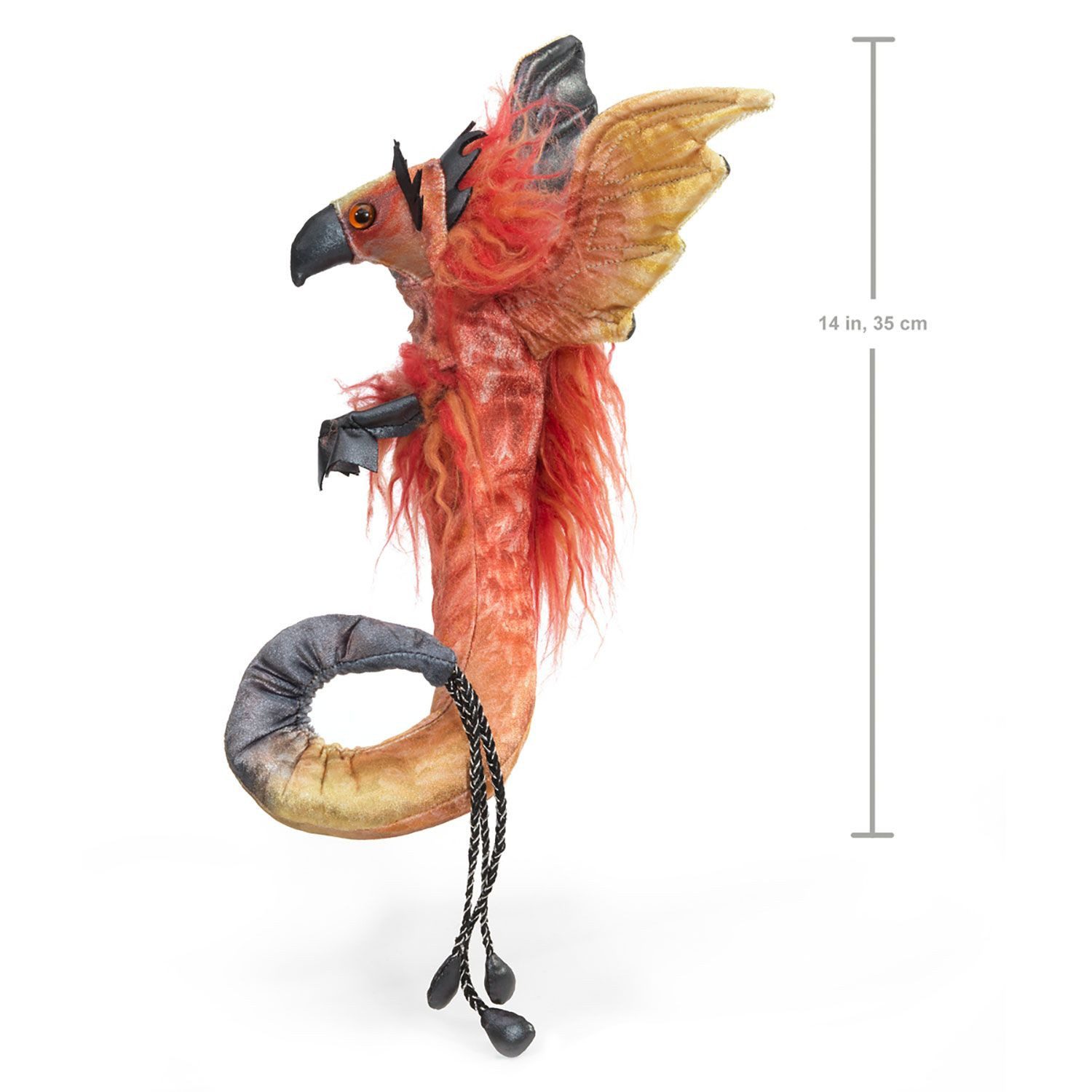 Folkmanis Handpuppen Handpuppe Folkmanis Handpuppe Feuervogel-Armband 51cm, Vogel 3198 (Packung)