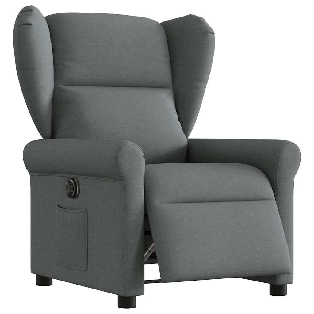 vidaXL Sessel Relaxsessel Elektrisch Dunkelgrau Stoff (1-St)