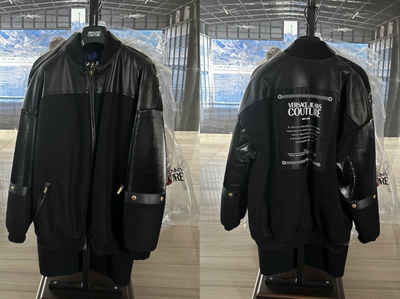 Versace Winterjacke VERSACE JEANS COUTURE Black Jacket Jacke Blazer Coat Blouson Iconic Ra