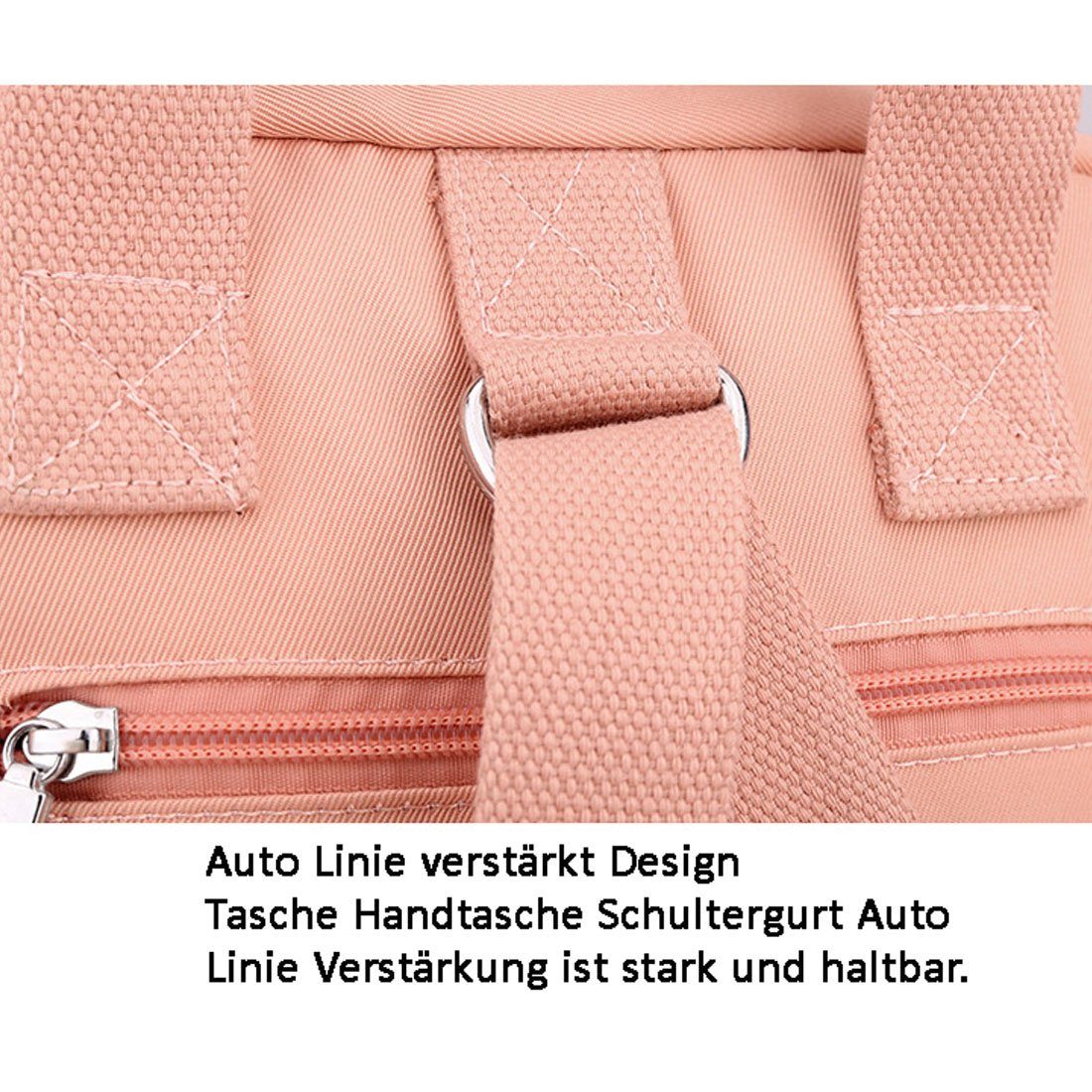 DÖRÖY Cityrucksack reisen Grau USB-Ladung Umhängetasche, Frauen Rucksack Mumien-Tasche