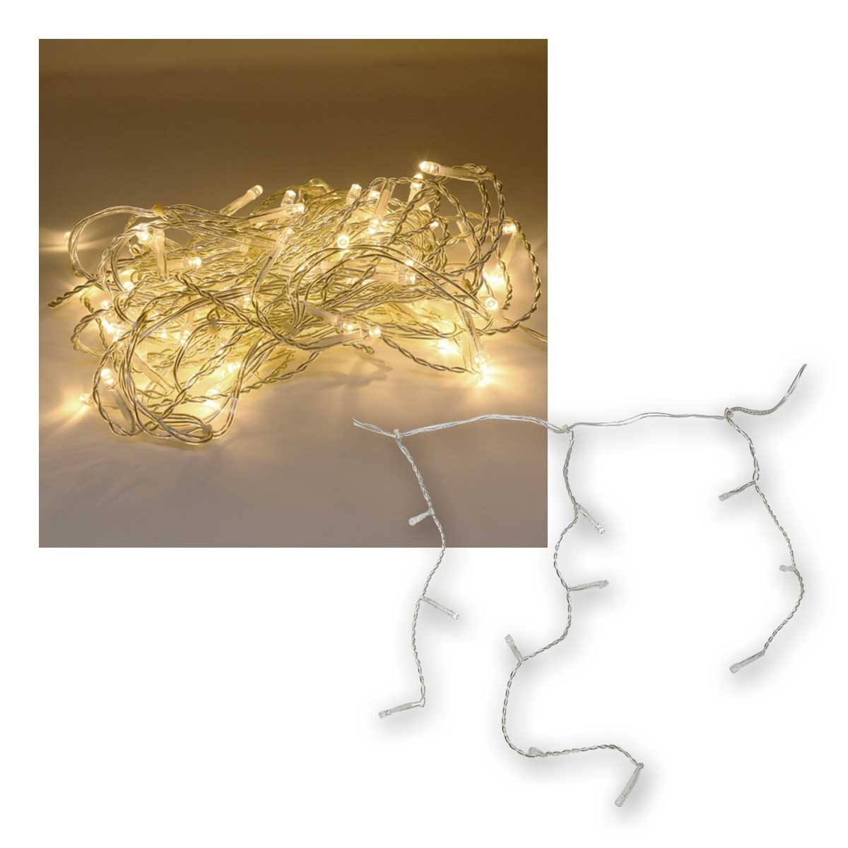 EGB LED-Lichterkette Eisregen Lichterkette 90 LEDs warmweiß, IP44