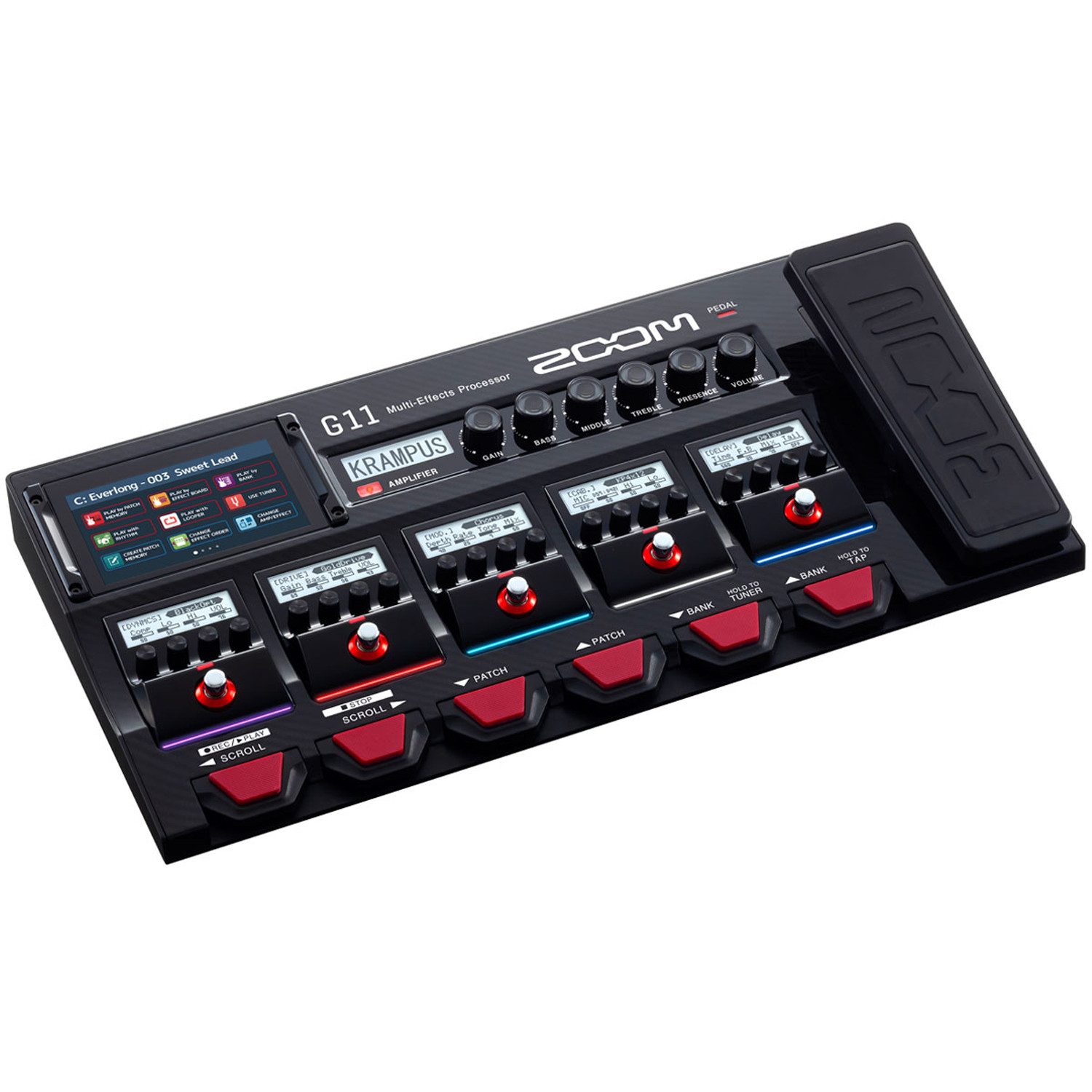 Zoom Audio E-Gitarre Zoom G11 Multi-Effektgerät mit 3m Klinke Kabel, Pedal, Multi-Effektgerät, für Gitarre, mit Klinkenkabel