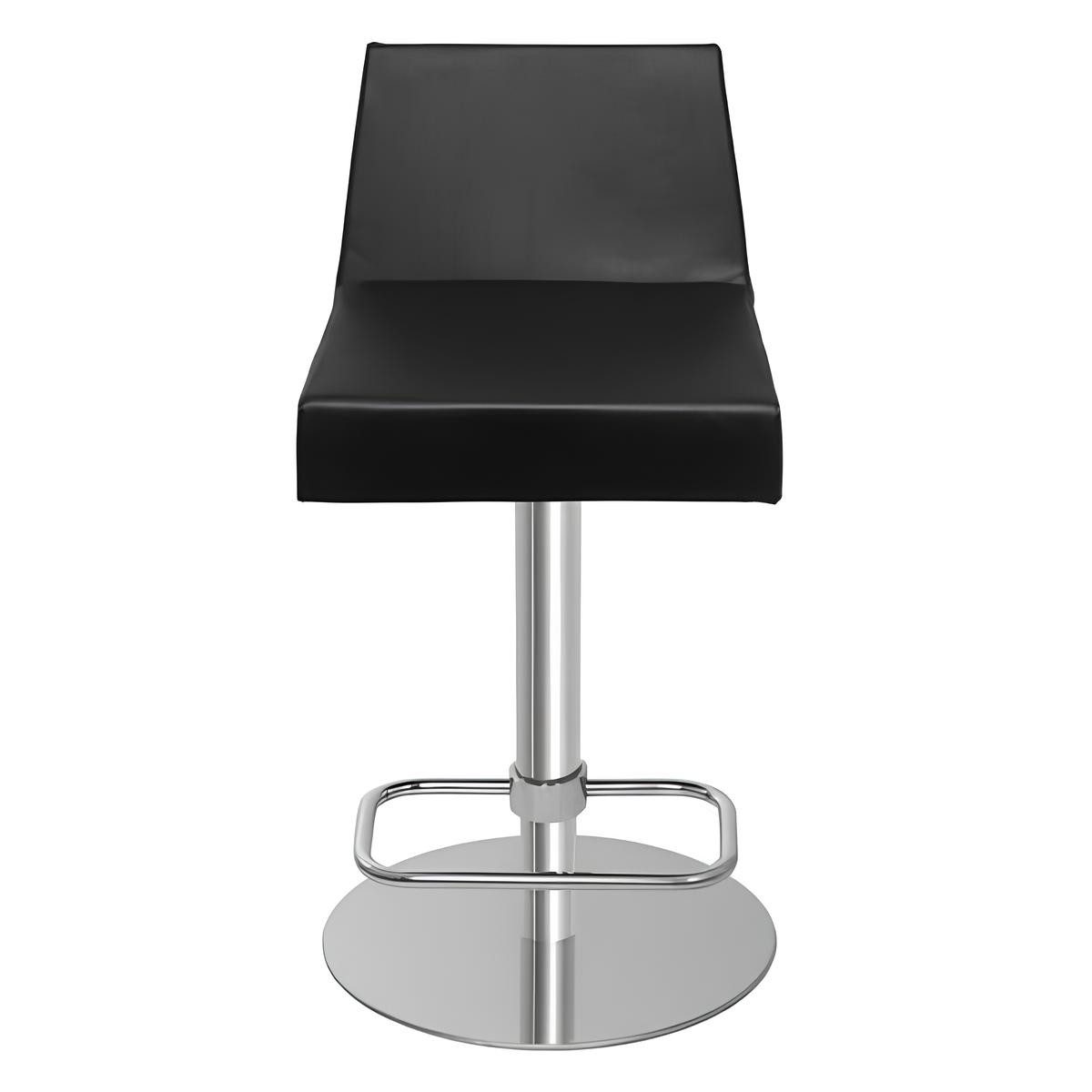 JVmoebel Barhocker Schwarzer Barstuhl mit Kunstlederpolsterung und verstellbarer Höhe (1 St), Made in Europa