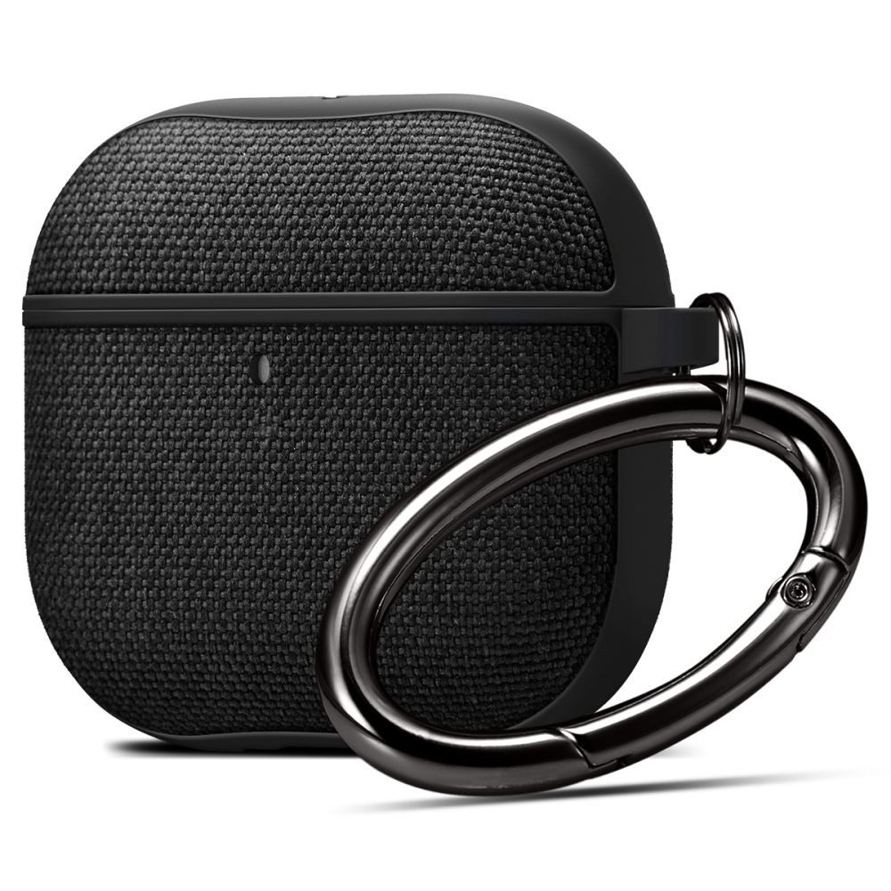 Spigen Kopfhörer-Schutzhülle Ohrhörerhülle Schutzetui Karabinerhülle, Karabiner, kabelloses Laden, Stoff-Polycarbonat-Mix