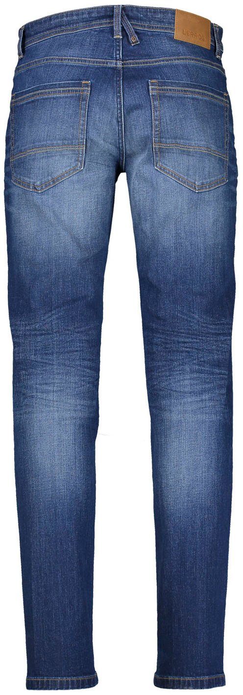 LERROS Slim-fit-Jeans Abriebeffekte navy leichte