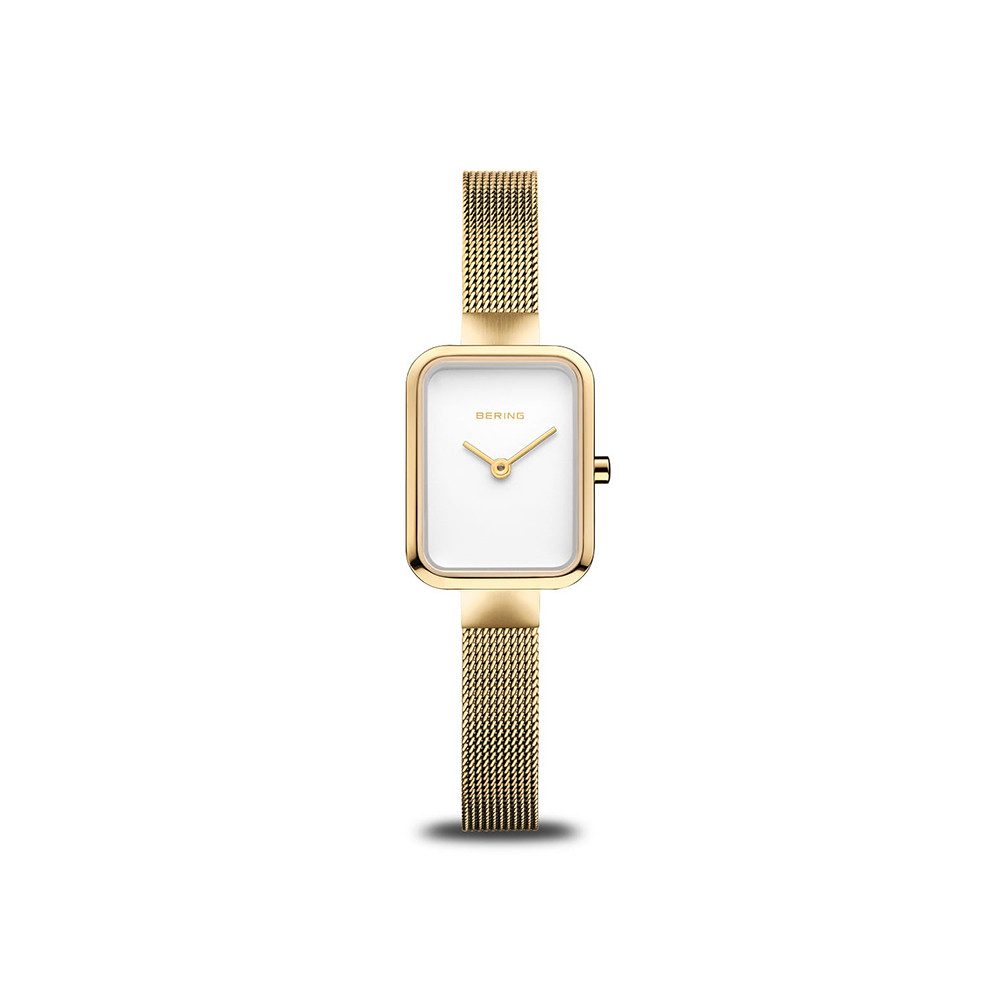 Bering Quarzuhr Petite Square gold poliert/gebürstet günstig online kaufen
