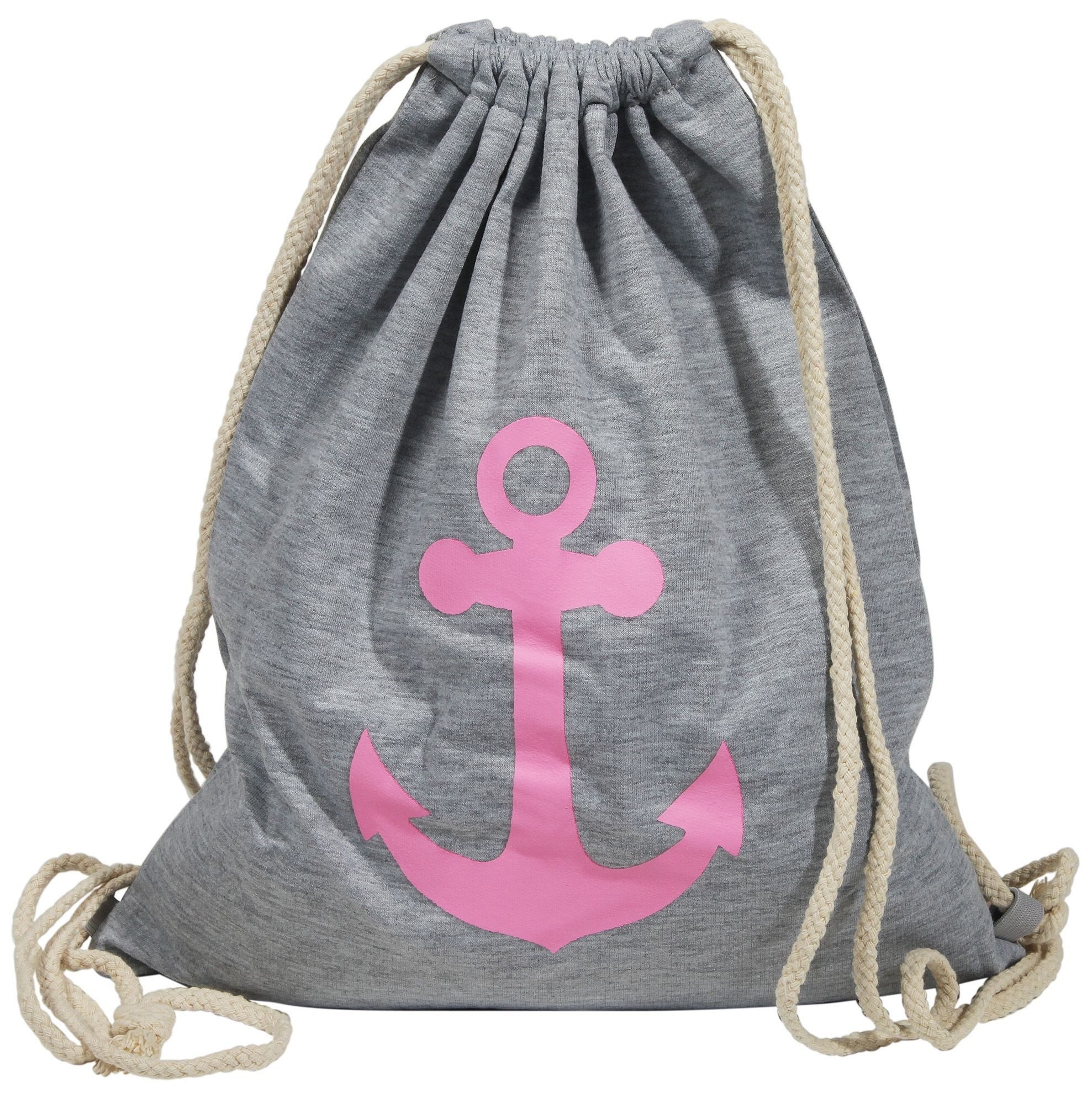 Cham Cham Turnbeutel Maritim Anker - Sportbeutel aus Stoff (Polybag)