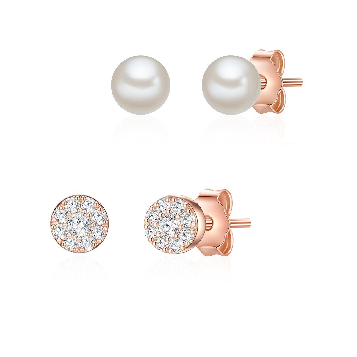 Glanzstücke München Paar Ohrstecker roségold, aus Sterling Silber günstig online kaufen
