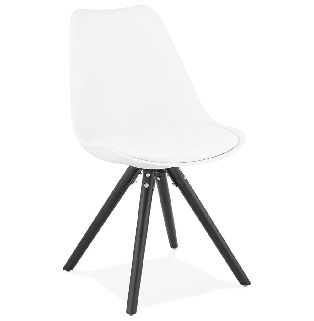 KADIMA DESIGN Esszimmerstuhl ARTEMIS Stuhl Kunstleder Weiss (white,black) 48 x Weiß | Stühle